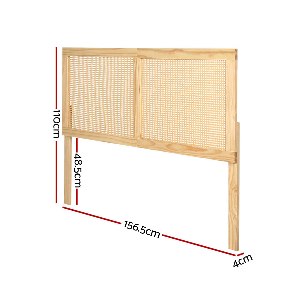 Marlook Bed Head Headboard Queen Rattan - RIBO Pine