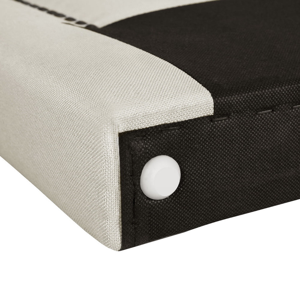 Marlook Bed Frame Bed Head Headboard Queen Fabric - RIVE Beige