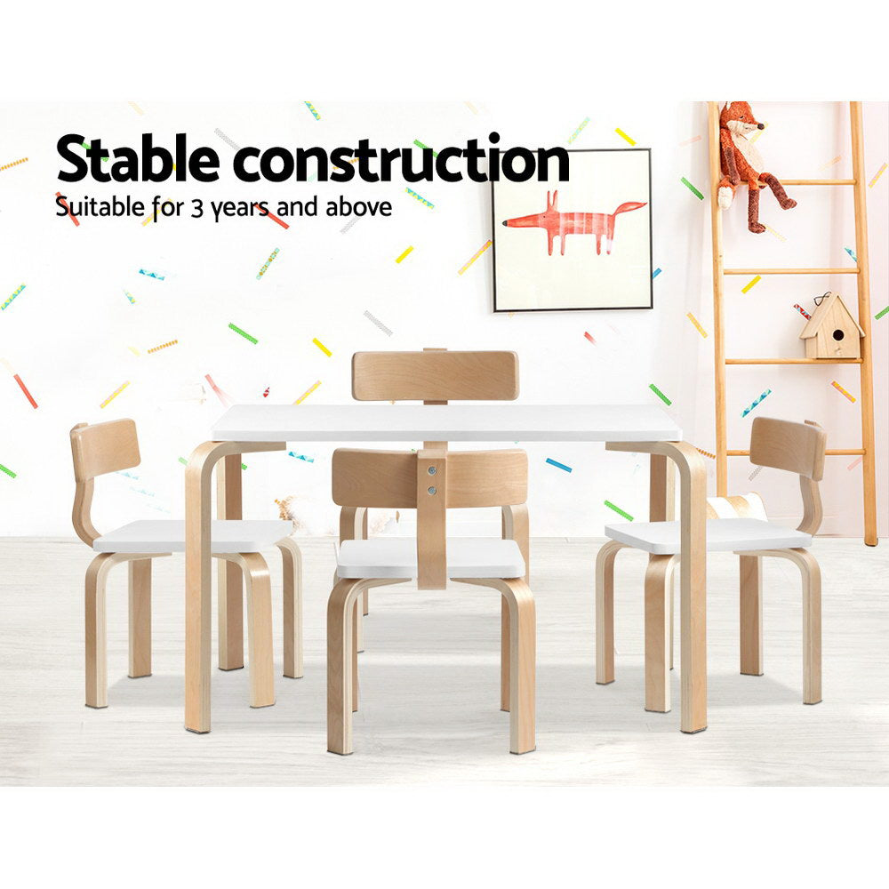 Marlook 5PCS Kids Table and Chairs Set Activity Toy Play Desk