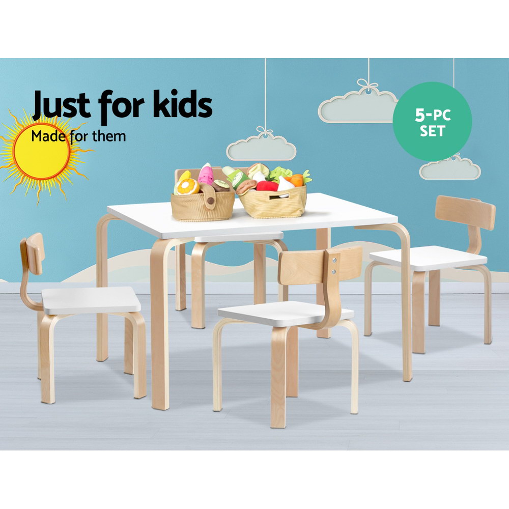 Marlook 5PCS Kids Table and Chairs Set Activity Toy Play Desk