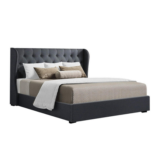 Marlook Bed Frame Queen Size Gas Lift Charcoal ISSA