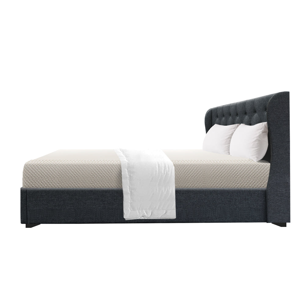 Marlook Bed Frame Queen Size Gas Lift Charcoal ISSA