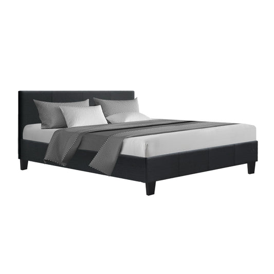 Marlook Bed Frame Queen Size Charcoal NEO