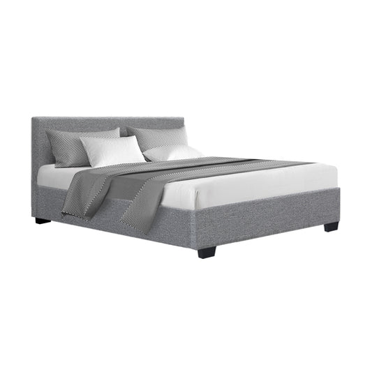 Marlook Bed Frame Double Size Gas Lift Grey NINO