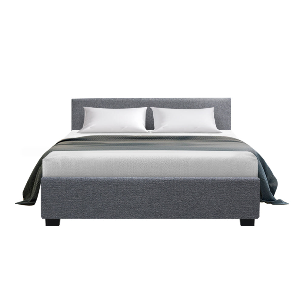 Marlook Bed Frame Double Size Gas Lift Grey NINO