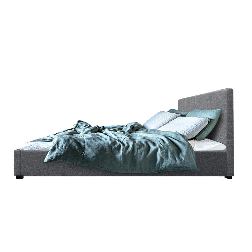 Marlook Bed Frame Double Size Gas Lift Grey NINO