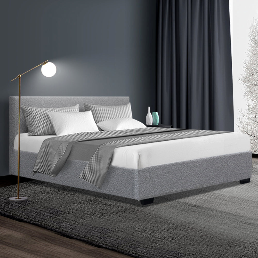 Marlook Bed Frame Double Size Gas Lift Grey NINO