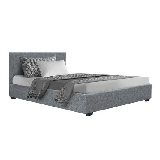 Marlook Bed Frame King Single Size Gas Lift Grey NINO