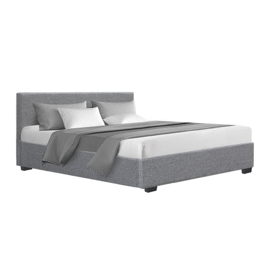 Marlook Bed Frame Queen Size Gas Lift Grey NINO
