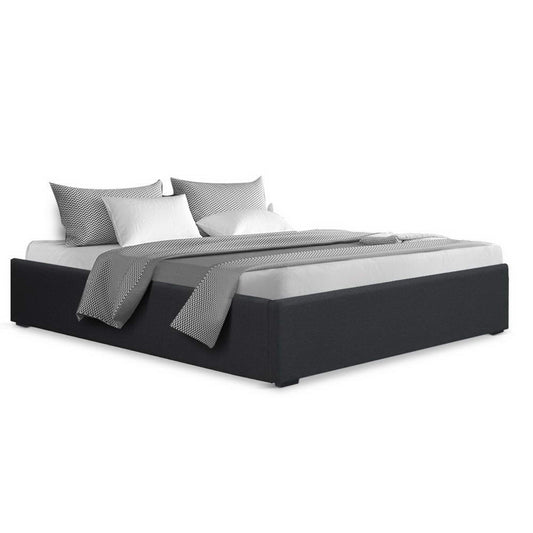 Marlook Bed Frame Double Size Gas Lift Base Charcoal TOKI
