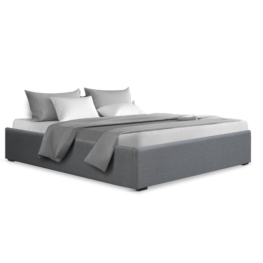 Marlook Bed Frame Double Size Gas Lift Base Grey TOKI