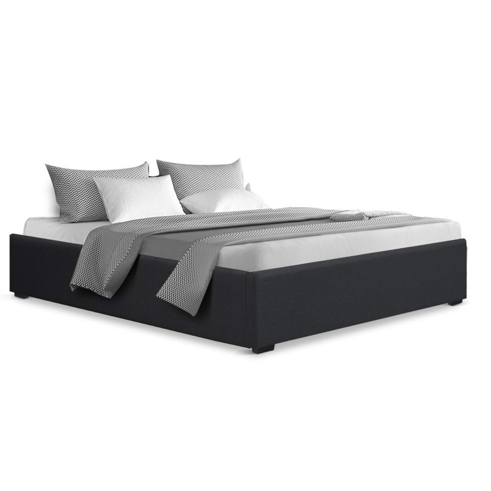 Marlook Bed Frame Queen Size Gas Lift Base Charcoal TOKI