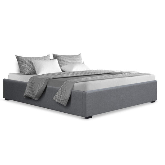 Marlook Bed Frame Queen Size Gas Lift Base Grey TOKI