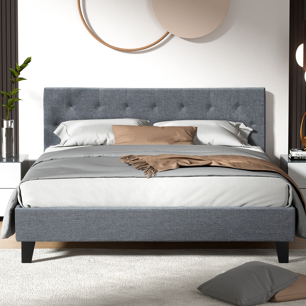Marlook Bed Frame Queen Size Grey VANKE