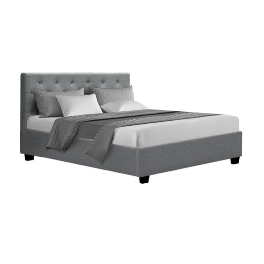 Marlook Bed Frame Double Size Gas Lift Grey VILA