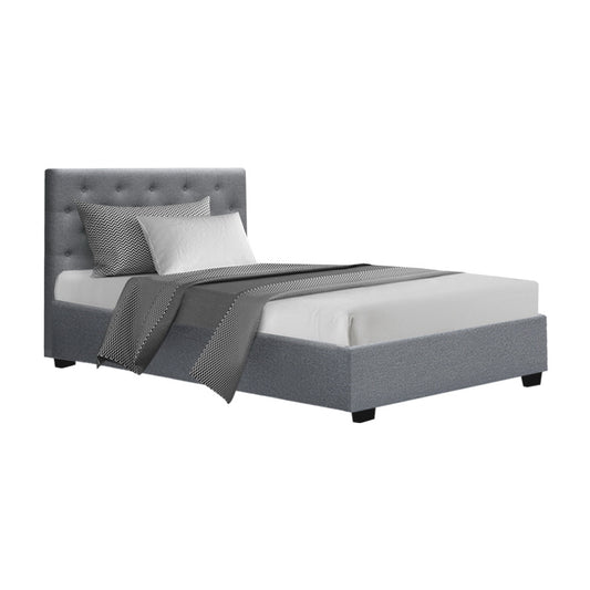 Marlook Bed Frame King Single Size Gas Lift Grey VILA