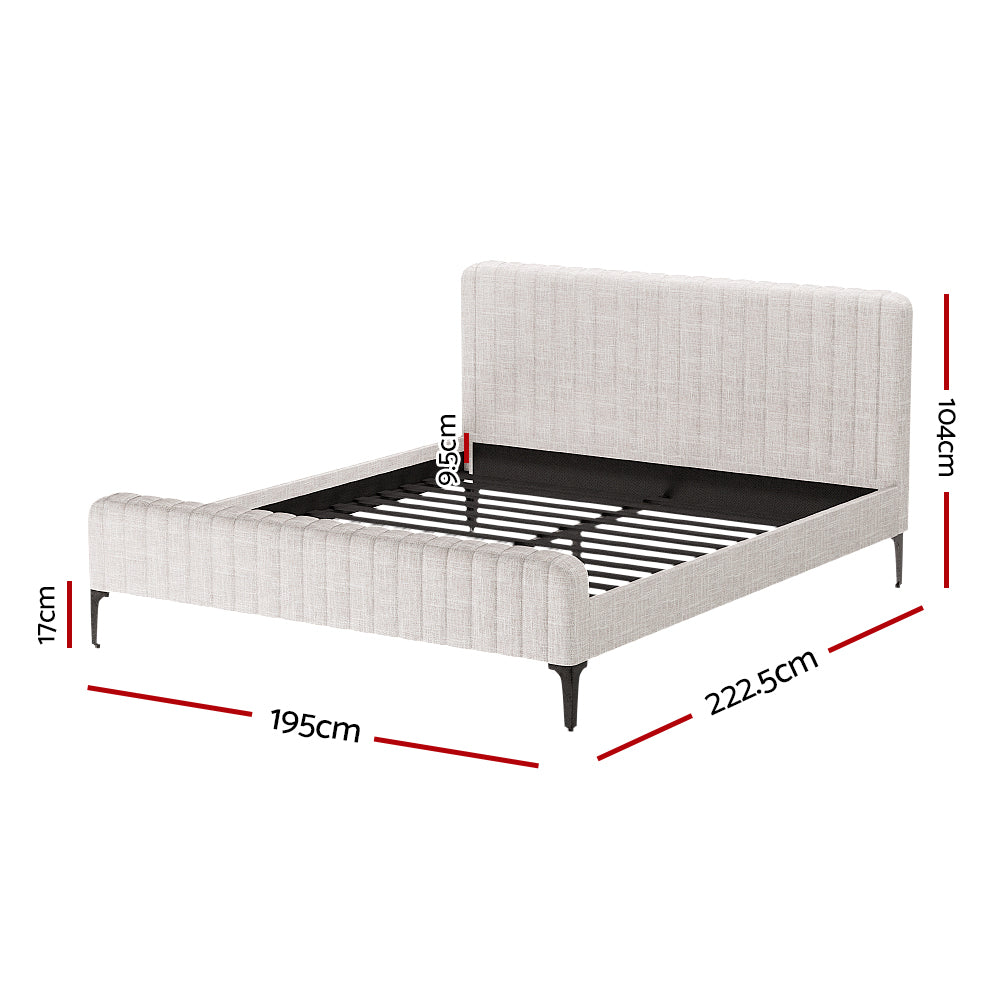Marlook Bed Frame King Size Beige AMMY