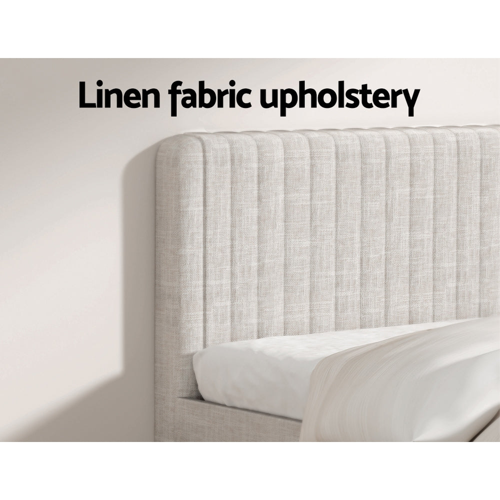 Marlook Bed Frame Queen Size Beige AMMY