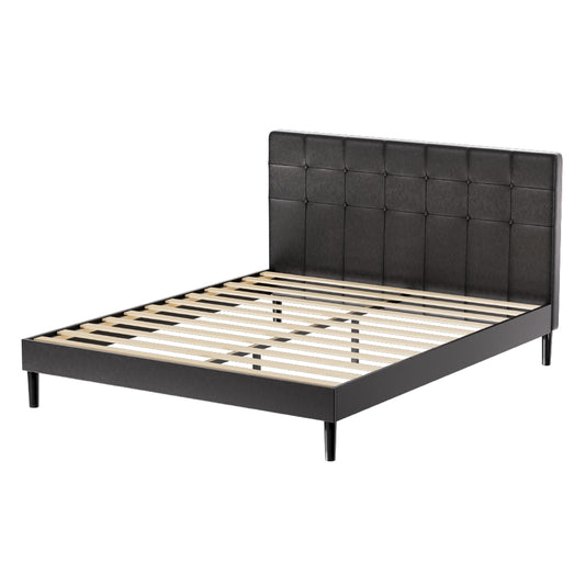 Marlook Bed Frame Queen Size LED Black RAVI