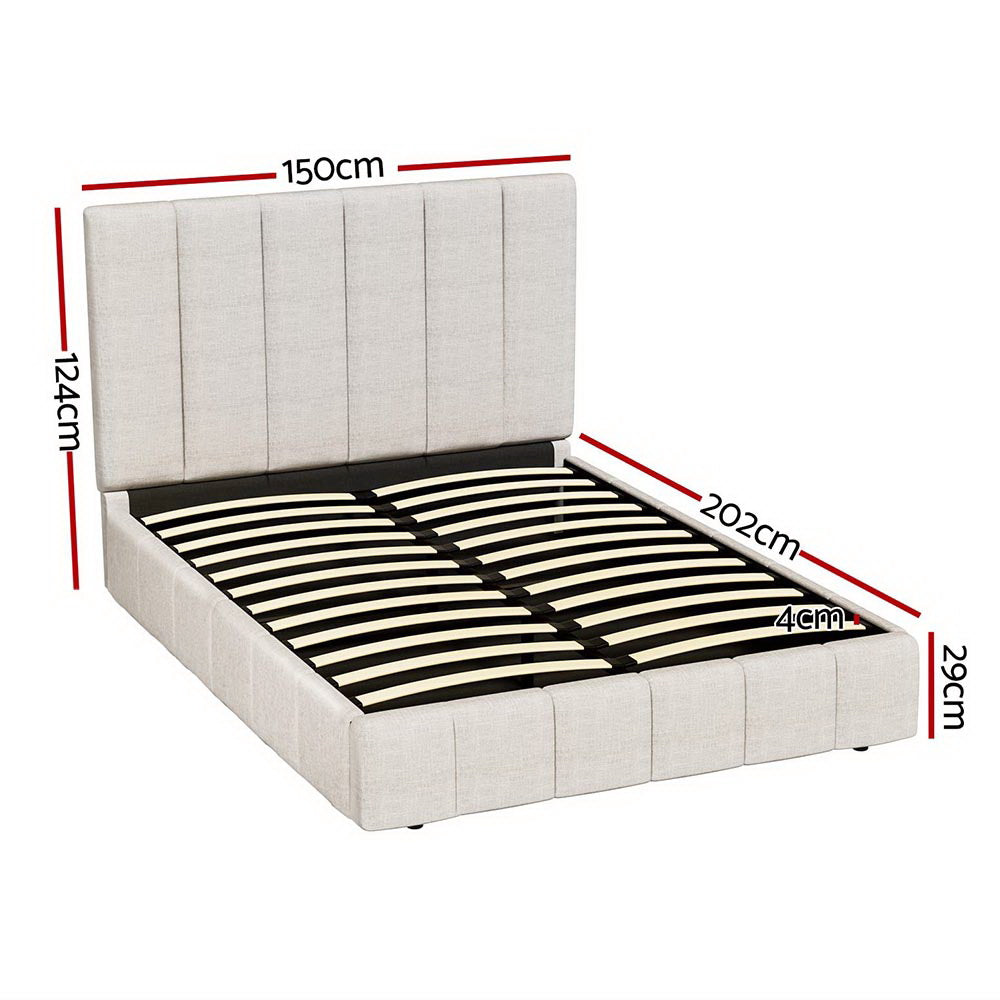 Marlook Bed Frame Double Size Beige TETTE