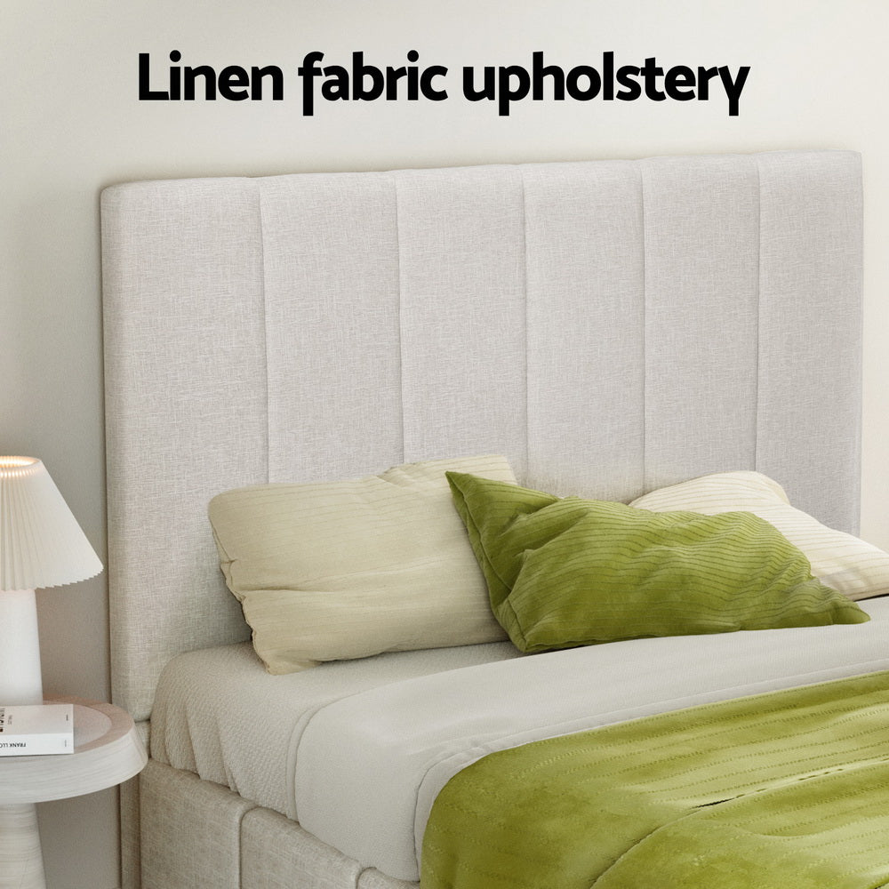 Marlook Bed Frame Double Size Beige TETTE