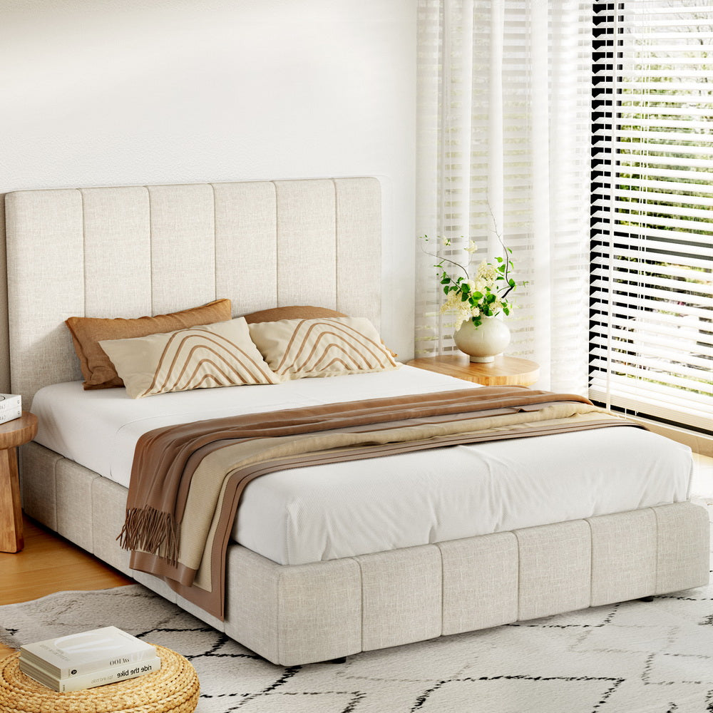 Marlook Bed Frame Double Size Beige TETTE