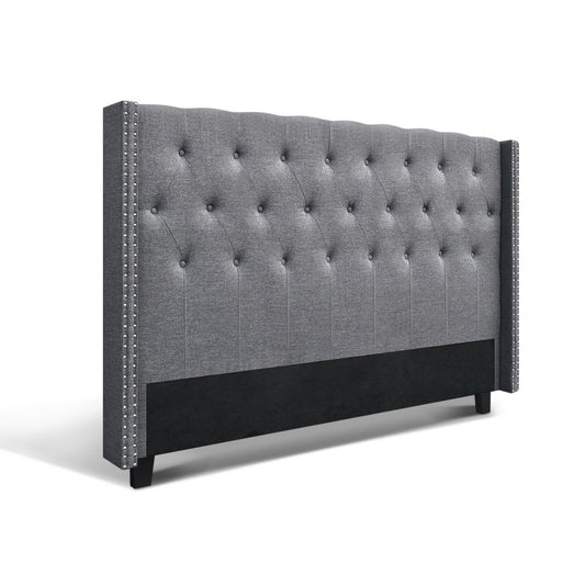 Marlook Bed Head King Size Fabric - LUCA Grey