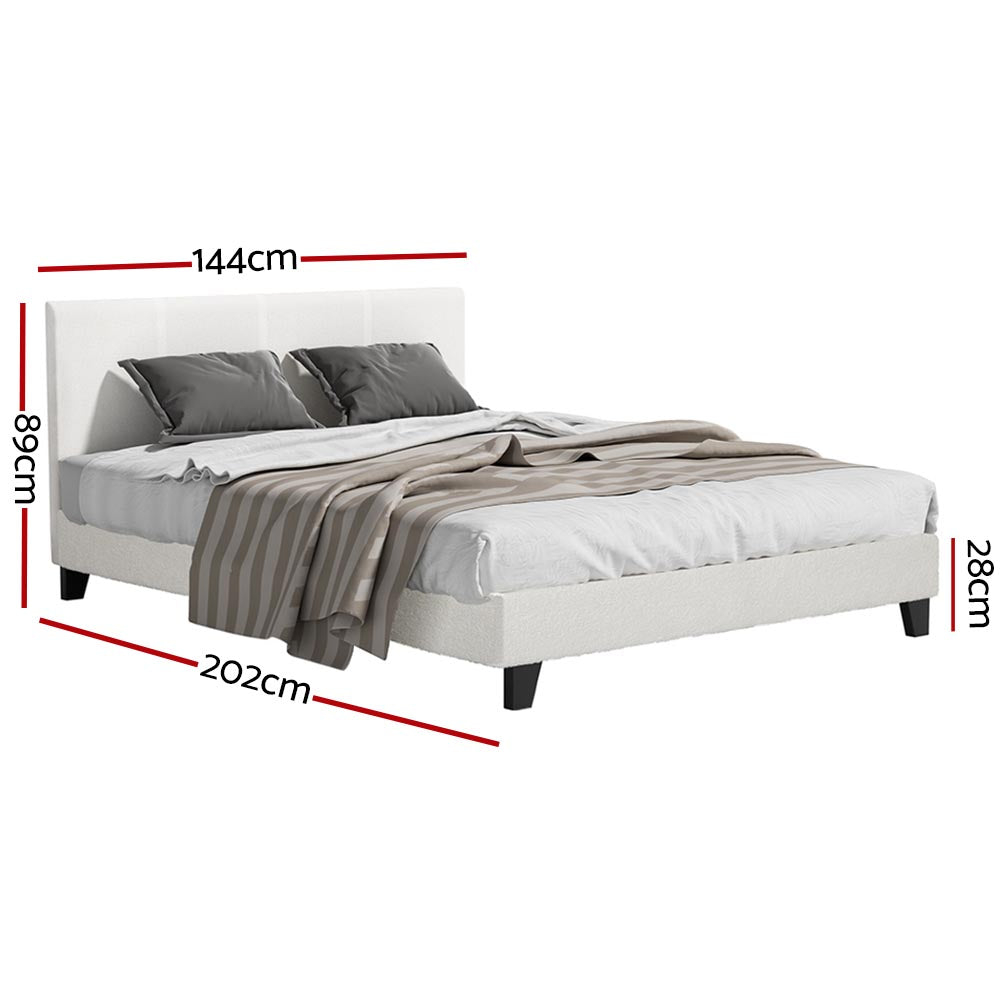 Marlook Bed Frame Double Size Boucle NEO