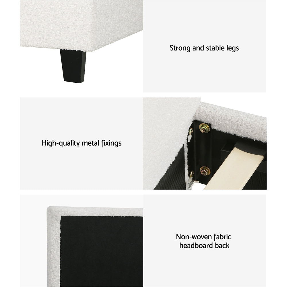 Marlook Bed Frame Double Size Boucle NEO