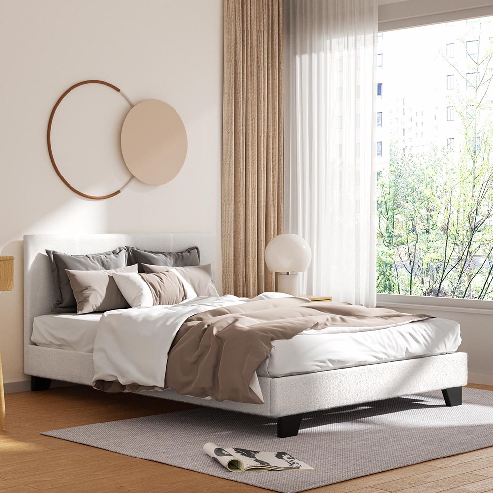 Marlook Bed Frame Double Size Boucle NEO