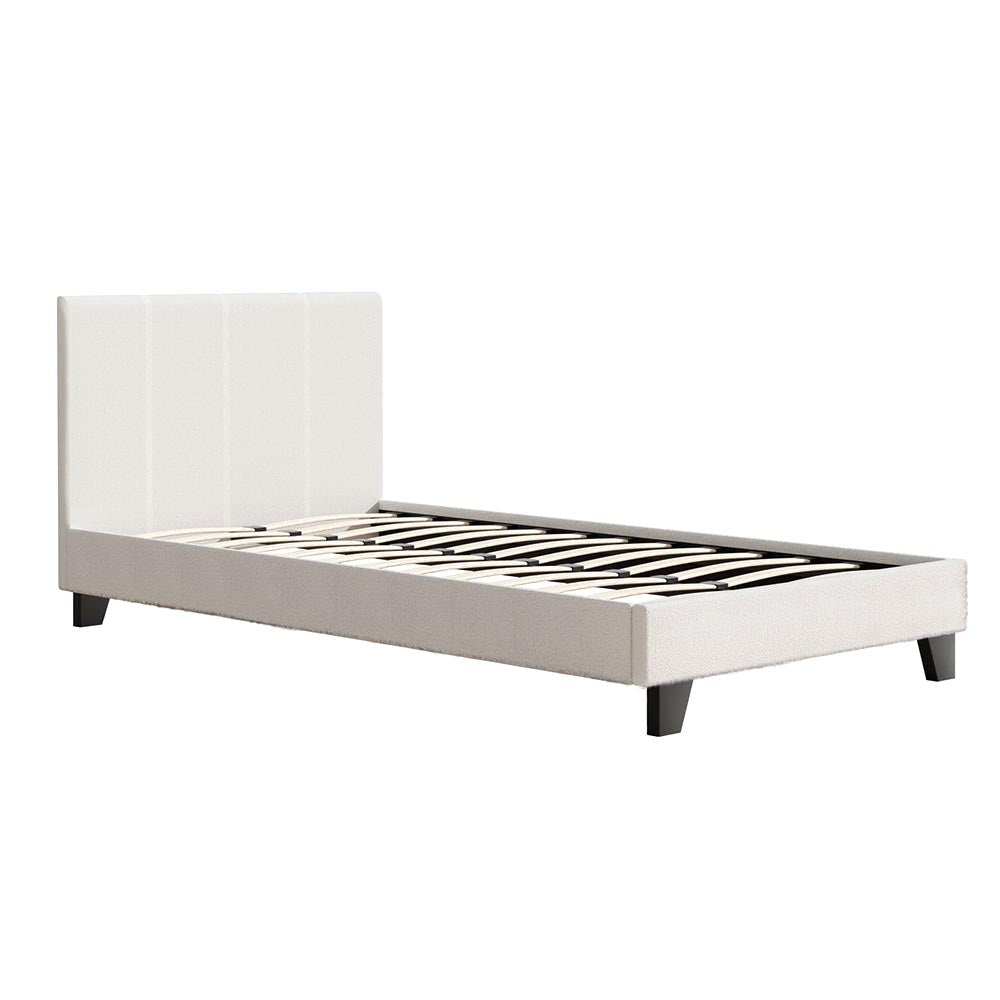 Marlook Bed Frame King Single Size Boucle NEO
