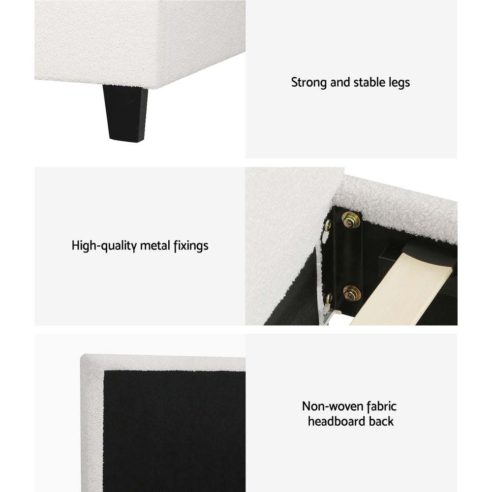 Marlook Bed Frame Queen Size Boucle NEO