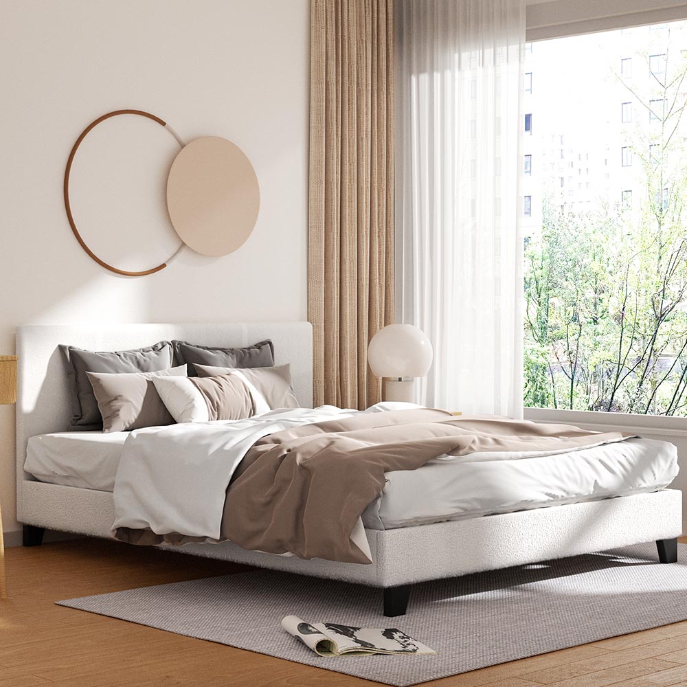 Marlook Bed Frame Queen Size Boucle NEO