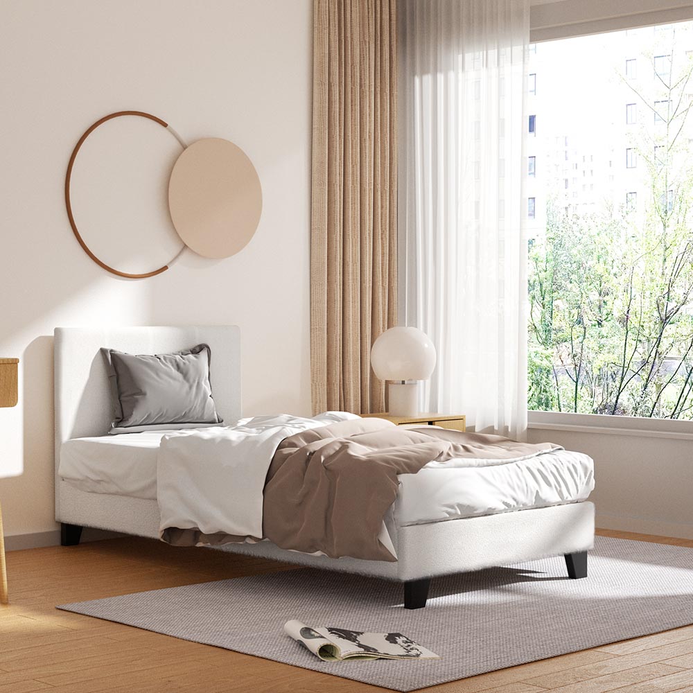 Marlook Bed Frame Single Size Boucle NEO