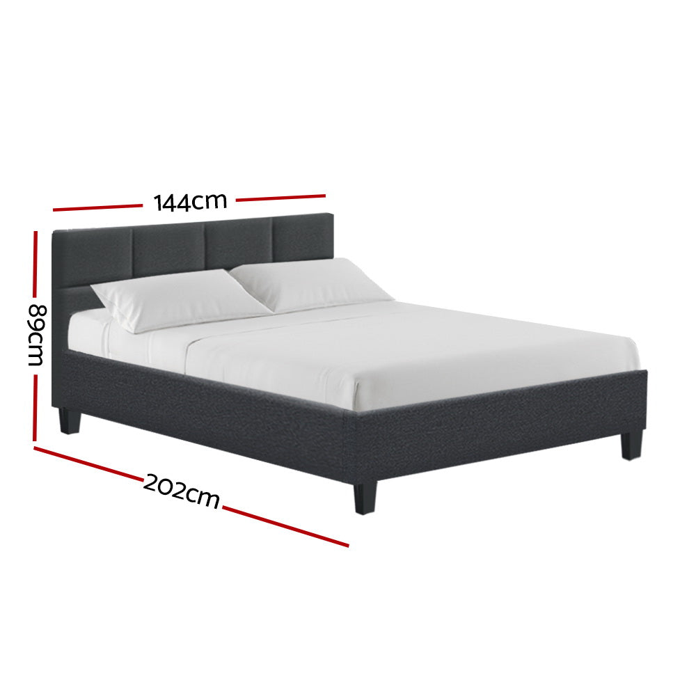 Marlook Bed Frame Double Size Charcoal TINO