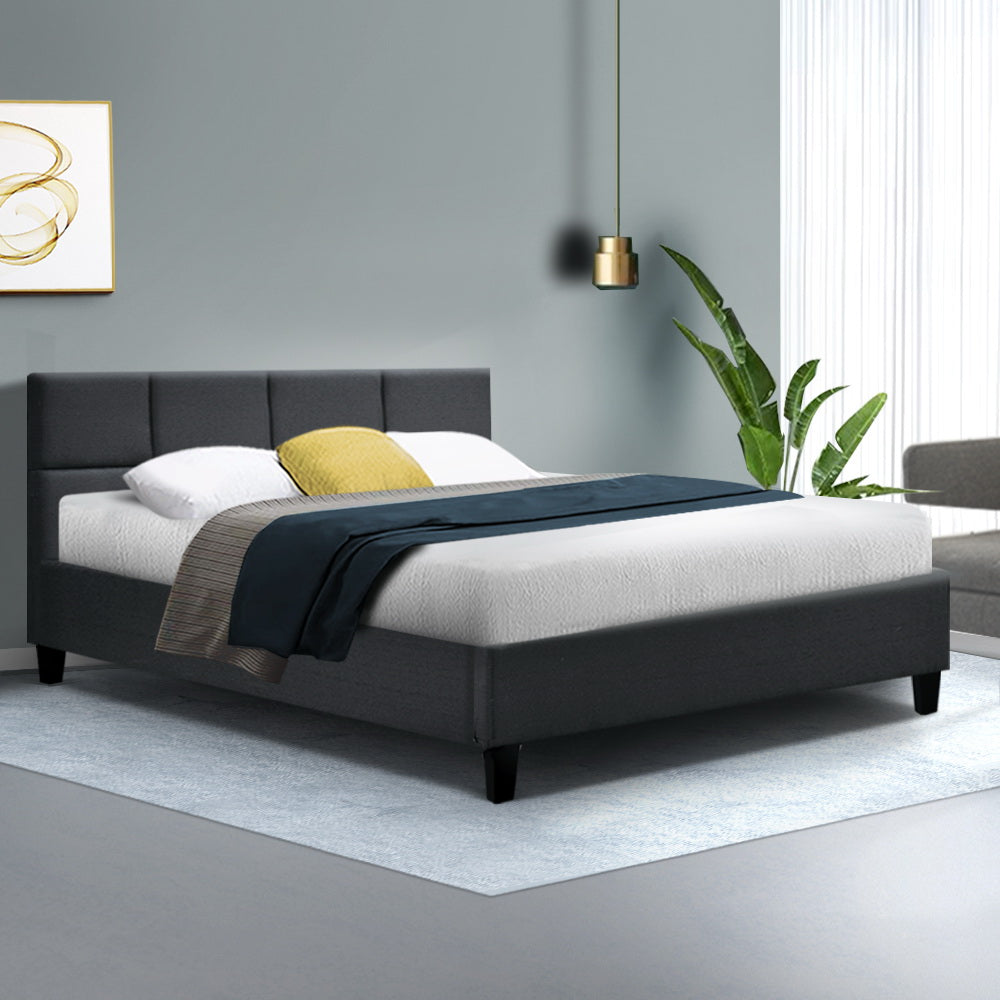 Marlook Bed Frame Double Size Charcoal TINO