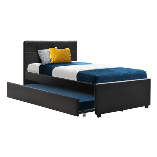 Marlook Bed Frame King Single Size Trundle Daybed Black