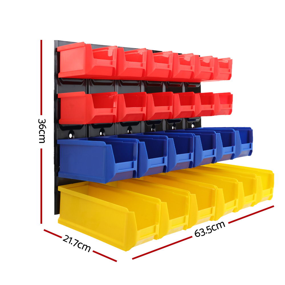 Marlook 24 Storage Bin Rack Wall Mounted