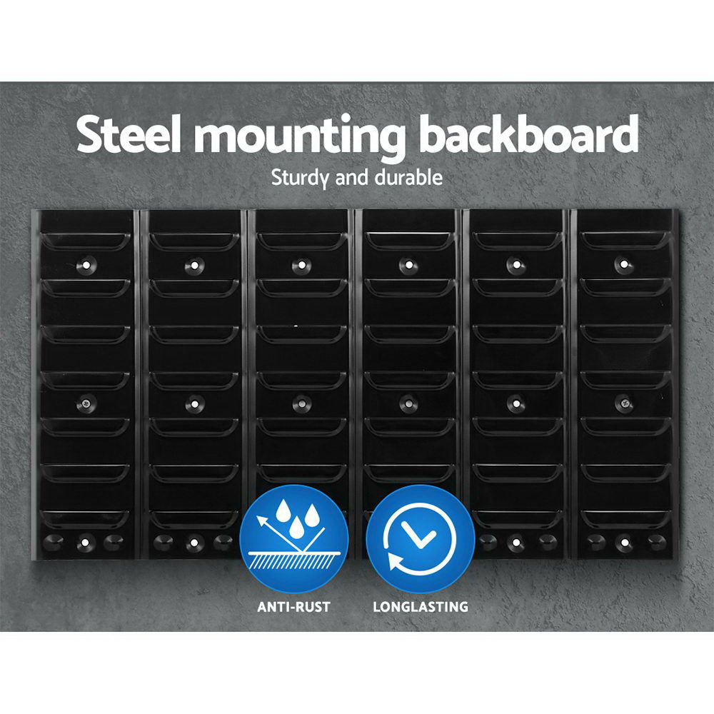 Marlook 24 Storage Bin Rack Wall Mounted