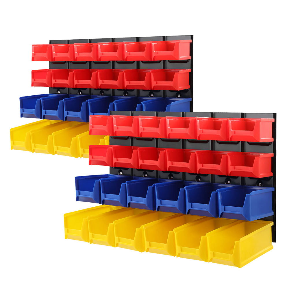 Marlook 48 Storage Bin Rack Wall Mounted Peg Board