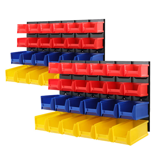 Marlook 48 Storage Bin Rack Wall Mounted Peg Board