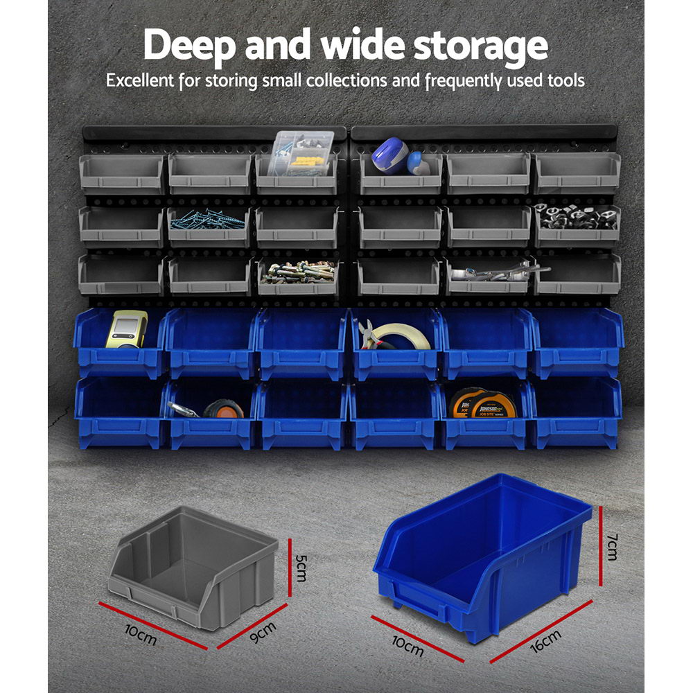Marlook 30 Storage Bin Rack Wall Mounted