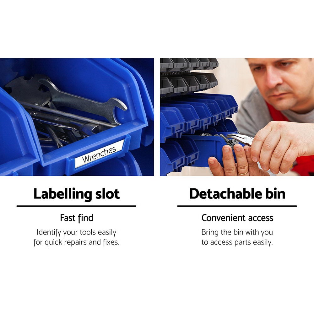Marlook 30 Storage Bin Rack Wall Mounted