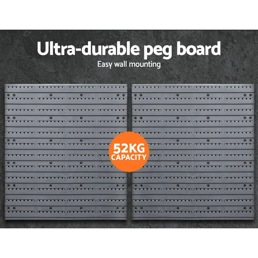 Marlook 44 Storage Bin Rack Wall Mounted Peg Board