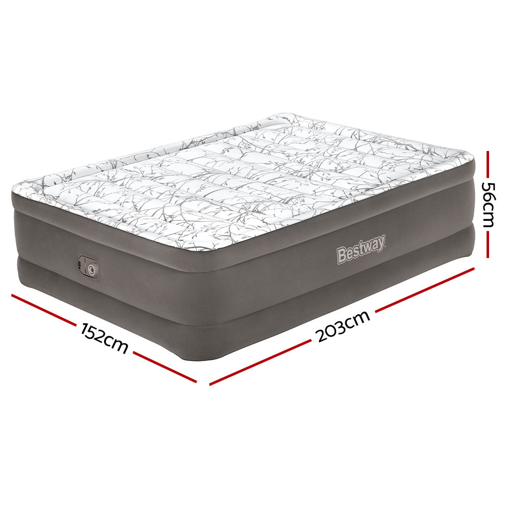 Marlook Air Mattress Queen Inflatable Bed 56cm Airbed Grey