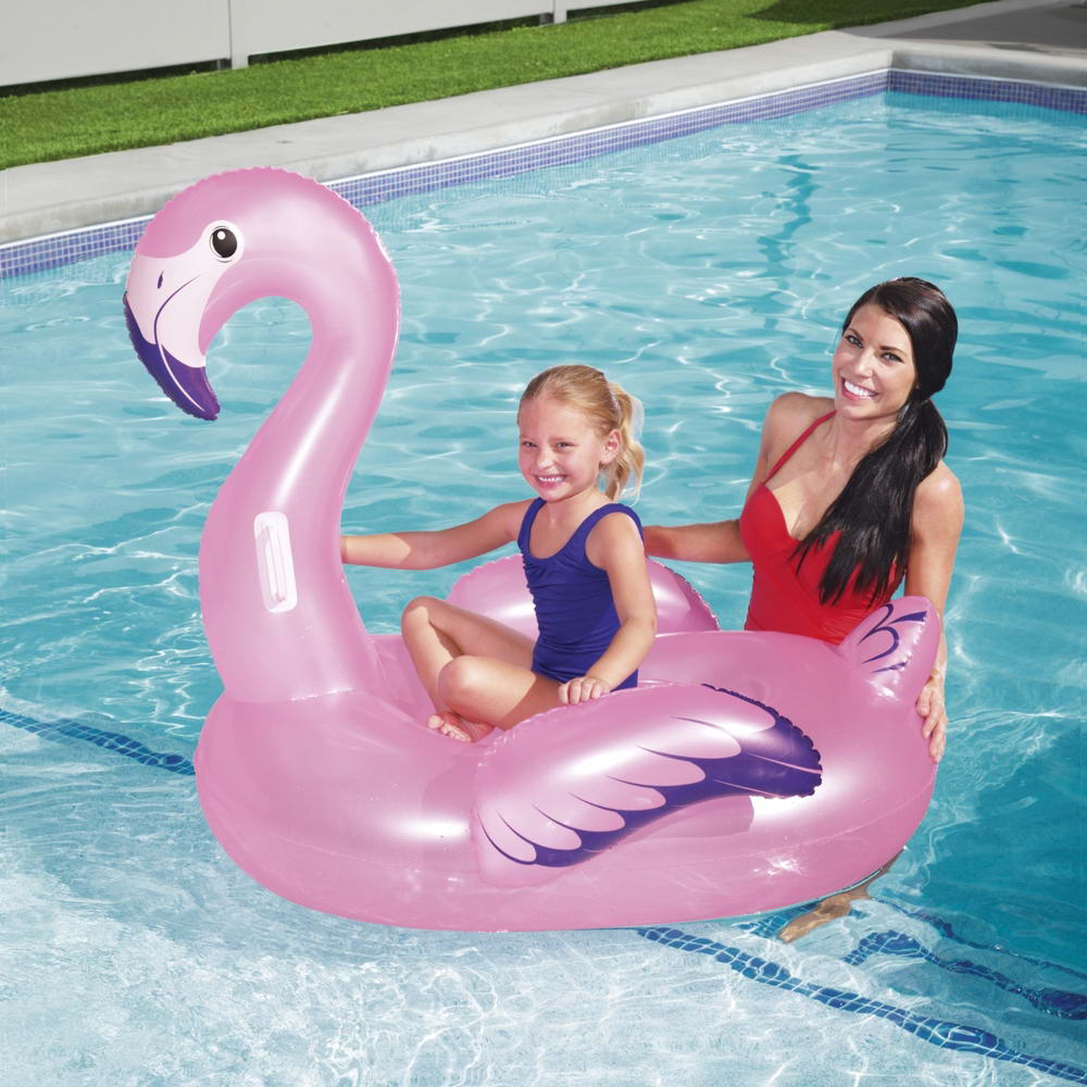 Marlook Kids Flamingo Rider Ride On Float Floating Seat Pool Lounger 1.27Mx1.27M