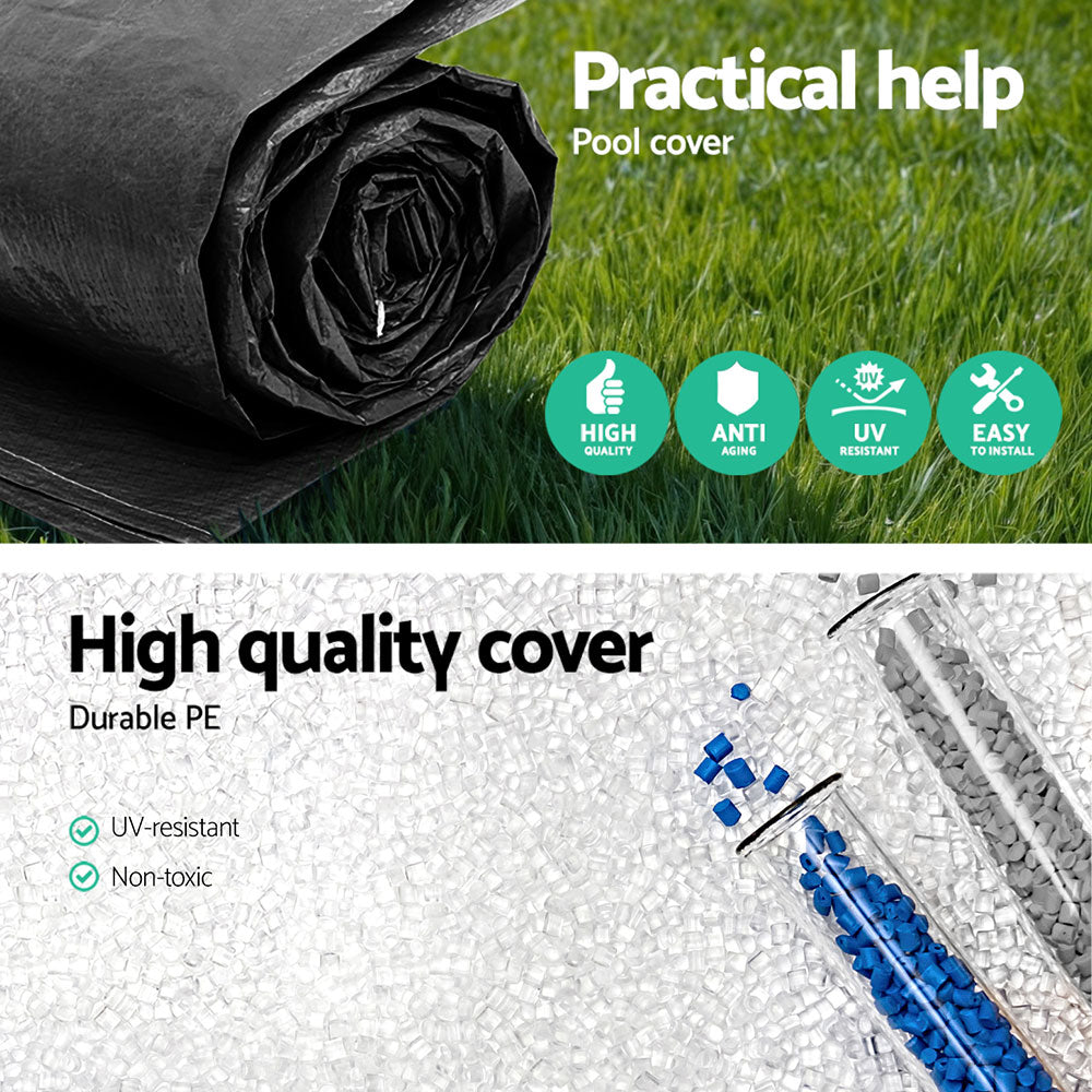 Marlook Pool Cover Fits 2.44m Above Ground Swimming Pool PVC Blanket
