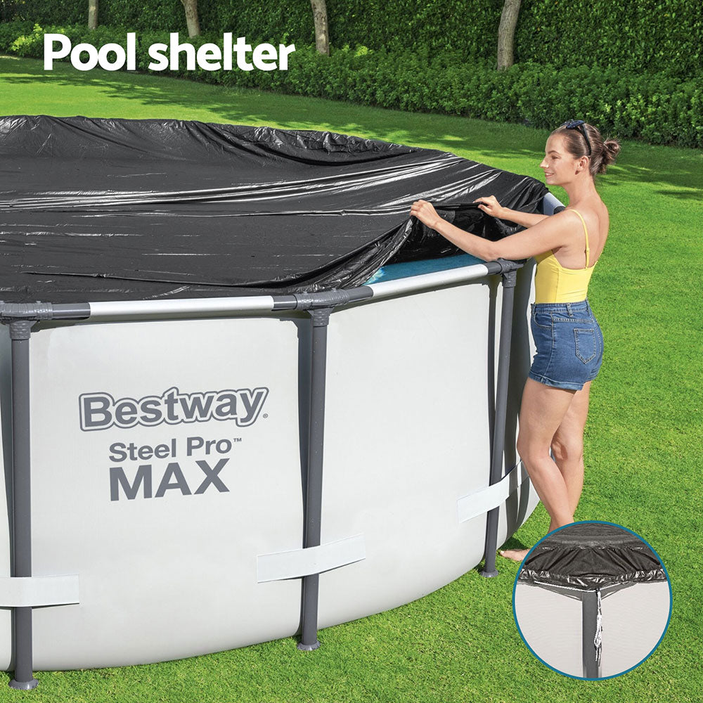 Marlook Pool Cover Fits 3.05m Round Above Ground Swimming Pool PVC Blanket