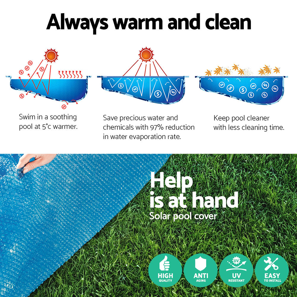 Marlook Pool Cover Solar Fits 4.17m Round Above Ground Swimming Pool Blanket
