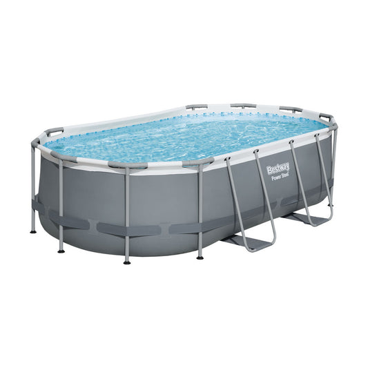 Marlook Swimming Pool 427x250x100cm Steel Frame Above Ground Pools Filter Pump Ladder 7250L